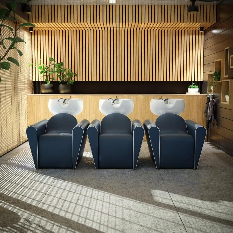 BLUESCHAIR, Friseurstuhl mit feststellbarer Hydraulikpumpe und PARROT