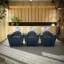 BLUESCHAIR, Friseurstuhl mit feststellbarer Hydraulikpumpe und PARROT