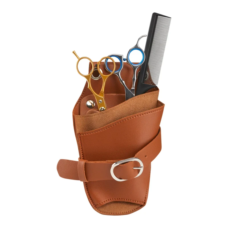 HOLSTERGÜRTEL FÜR FRISEURSCHEREN Braun