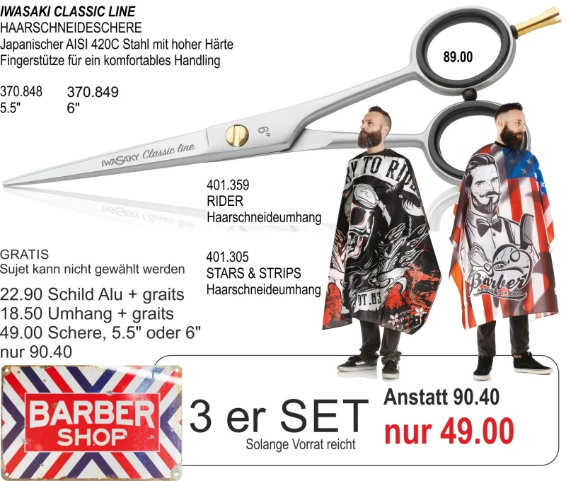 3er Set mit Schere