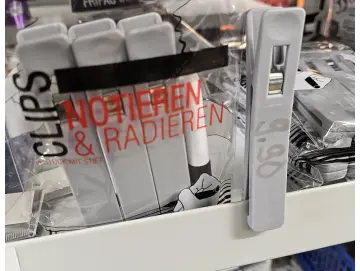 Clips Beschreibbar grau 4er