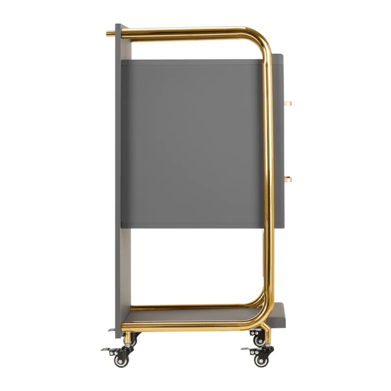 Arbeitswagen- Friseurwagen  gold–grau