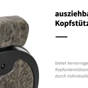 Barberstuhl El-Presidente altes Leder grau