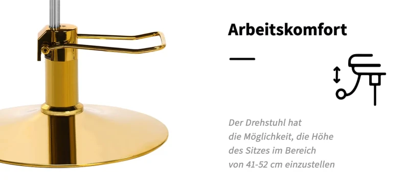 Coiffeurstuhl-Friseurstuhl MINIMALISTISCH1 gold