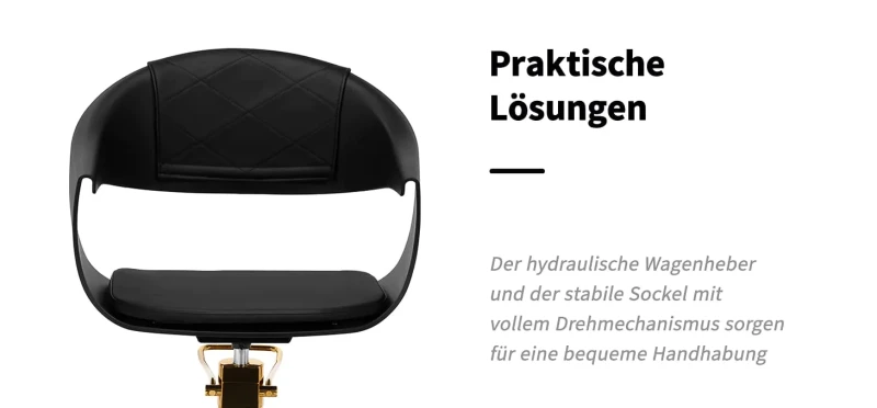 Coiffeurstuhl-Friseurstuhl MINIMALISTISCH1 gold