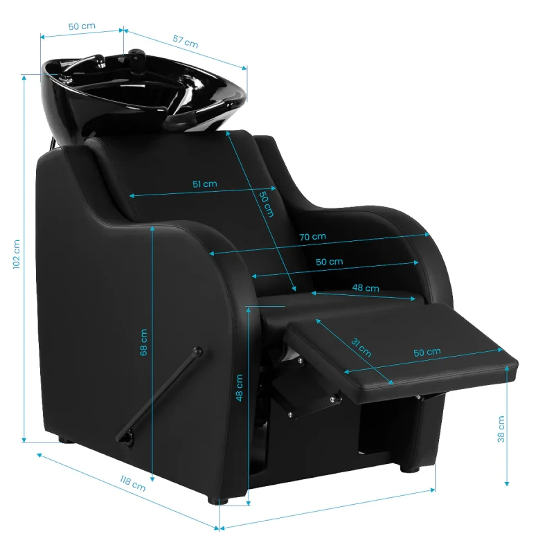 Coiffeur- Friseurwaschbecke Conrad , Fussstütze