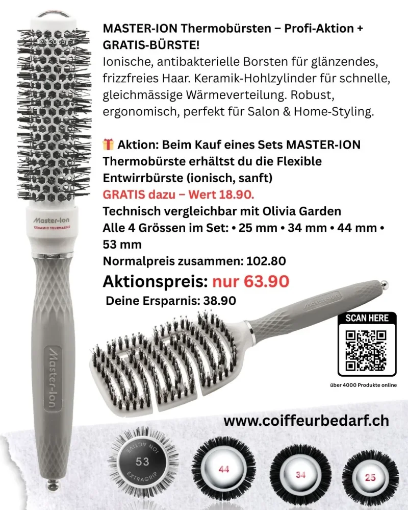 5er Set MASTER‑ION Thermobürsten