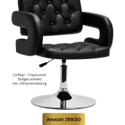 Coiffeur - Friseurstuhl Hair System Budget schwarz