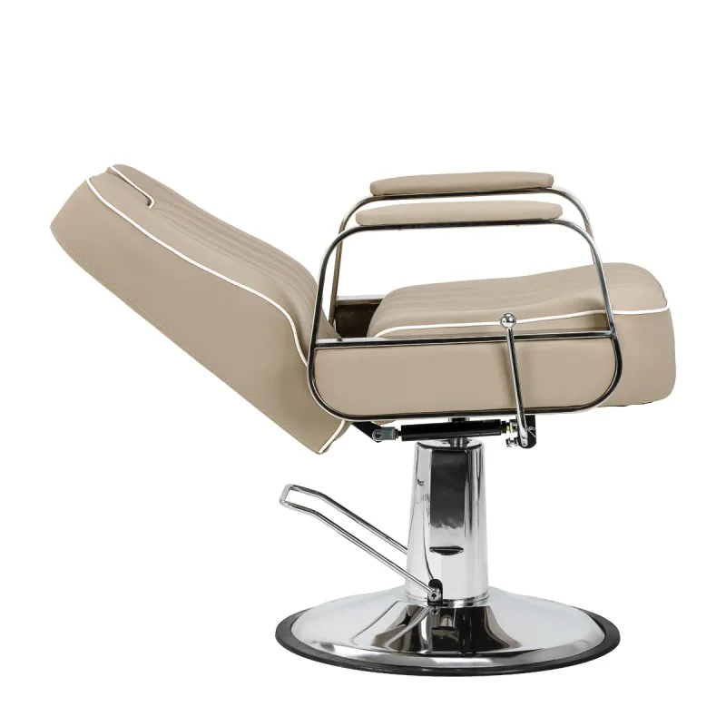 Friseurstuhl Rudolfo – für Coiffeure, Barber & Kosmetik-Beige
