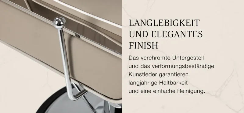 Friseurstuhl Rudolfo – für Coiffeure, Barber & Kosmetik-Beige