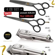 4 er Set - Jaguar Haarschere & Haarschneider