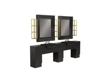 BACKINBLACK 3 Plätze Herren Vorwärts Frisierplatz