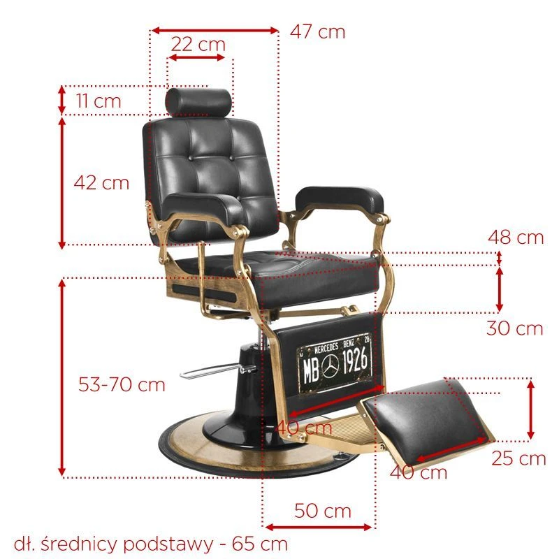 Barber-Herren- Coiffeurrstuhl Boy Gold