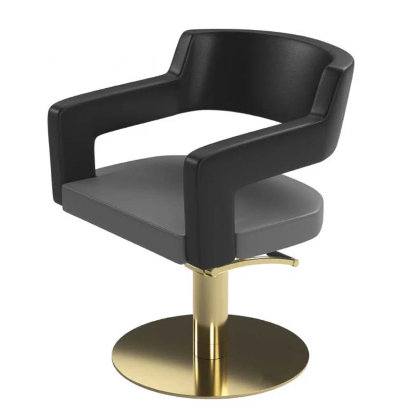 CREUSA SUPERBLACK+ Gold Friseurstuhl