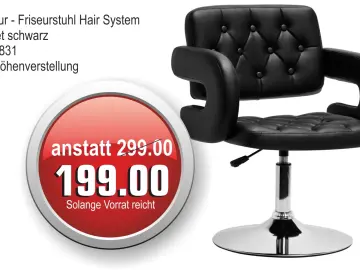 Coiffeur - Friseurstuhl Hair System Budget schwarz