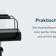 Coiffeur- Friseurstuhl Carla, schwarz