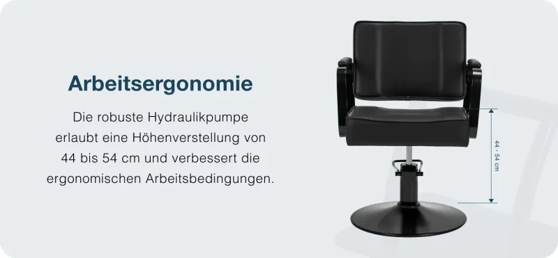 Coiffeur- Friseurstuhl Carla, schwarz