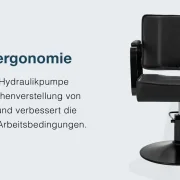 Coiffeur- Friseurstuhl Carla, schwarz