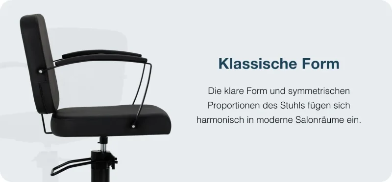 Coiffeur- Friseurstuhl Elda, schwarz