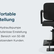 Coiffeur- Friseurstuhl Elda, schwarz