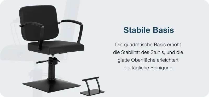 Coiffeur- Friseurstuhl Elda, schwarz