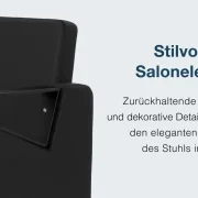 Coiffeur- Friseurstuhl Elda, schwarz