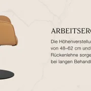 Coiffeur Friseurstuhl Carol – Karamell