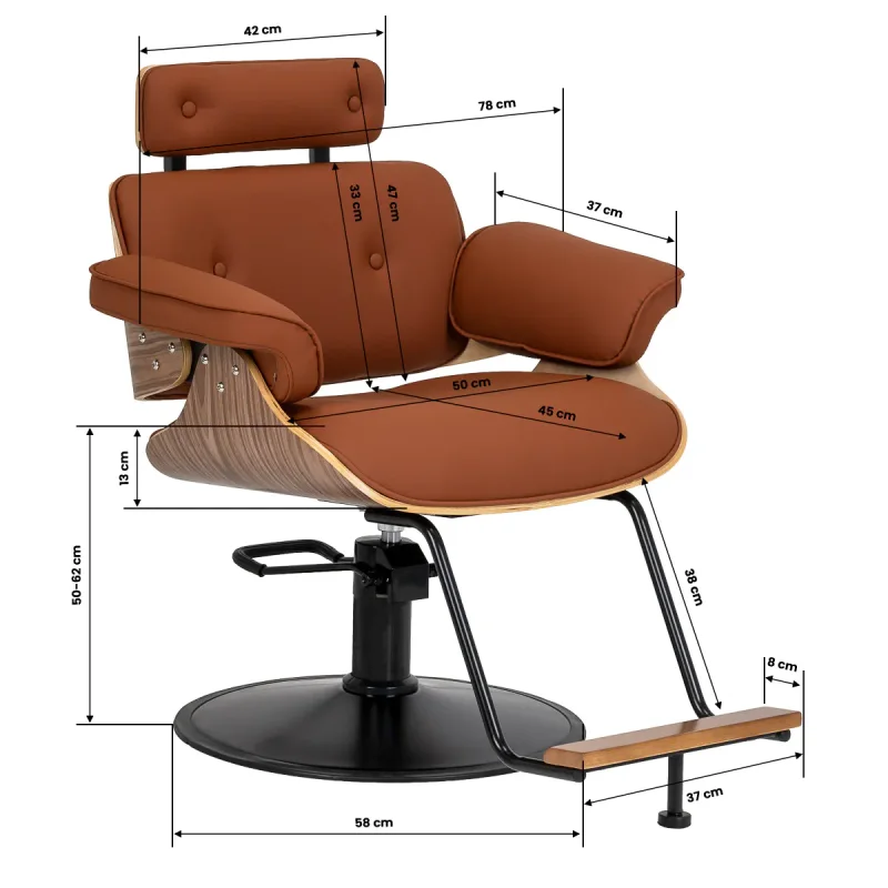 Coiffeur Friseurstuhl Florena Braun
