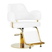 Coiffeur Friseurstuhl LINA  Gold Weiß