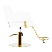 Coiffeur Friseurstuhl LINA  Gold Weiß