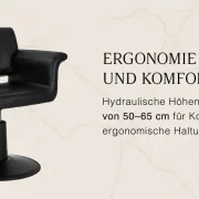 Coiffeur Friseurstuhl Luca schwarz