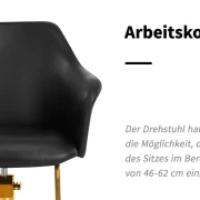 Coiffeur Friseurstuhl Marga gold-schwarz