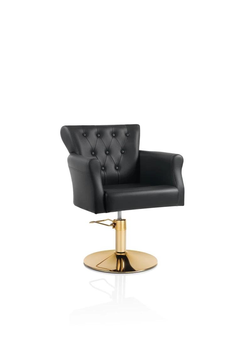 Coiffeur-Friseurstuhl RETRO GOLD
