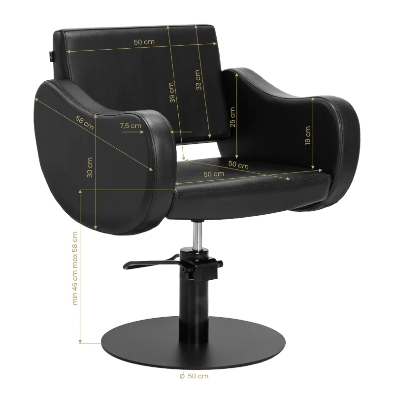 Coiffeur Friseurstuhl Sevillia Schwarz