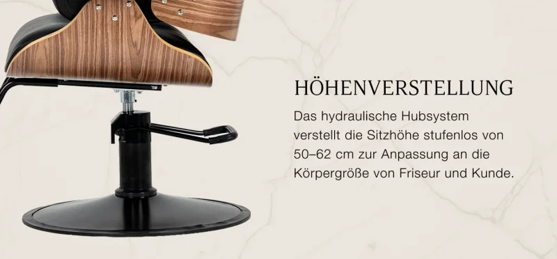 Coiffeur Friseur  Stuhl Florena schwarz