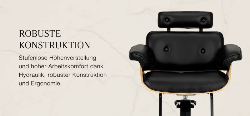 Coiffeur Friseur  Stuhl Florena schwarz