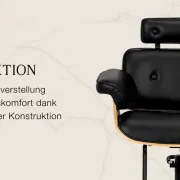Coiffeur Friseur  Stuhl Florena schwarz