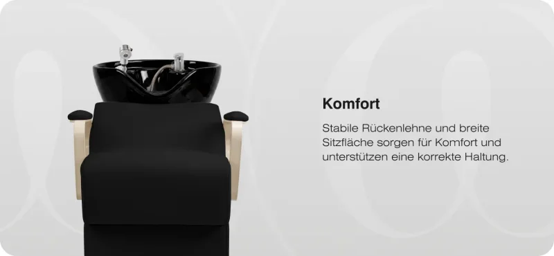 Coiffeur-Friseurwaschbecken Ortega  Marina schwarz