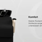 Coiffeur-Friseurwaschbecken Ortega  Marina schwarz