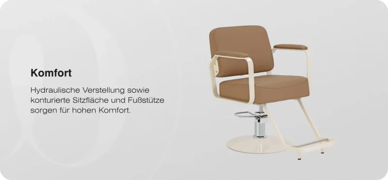 Coiffeurstuhl Anika hellbraun