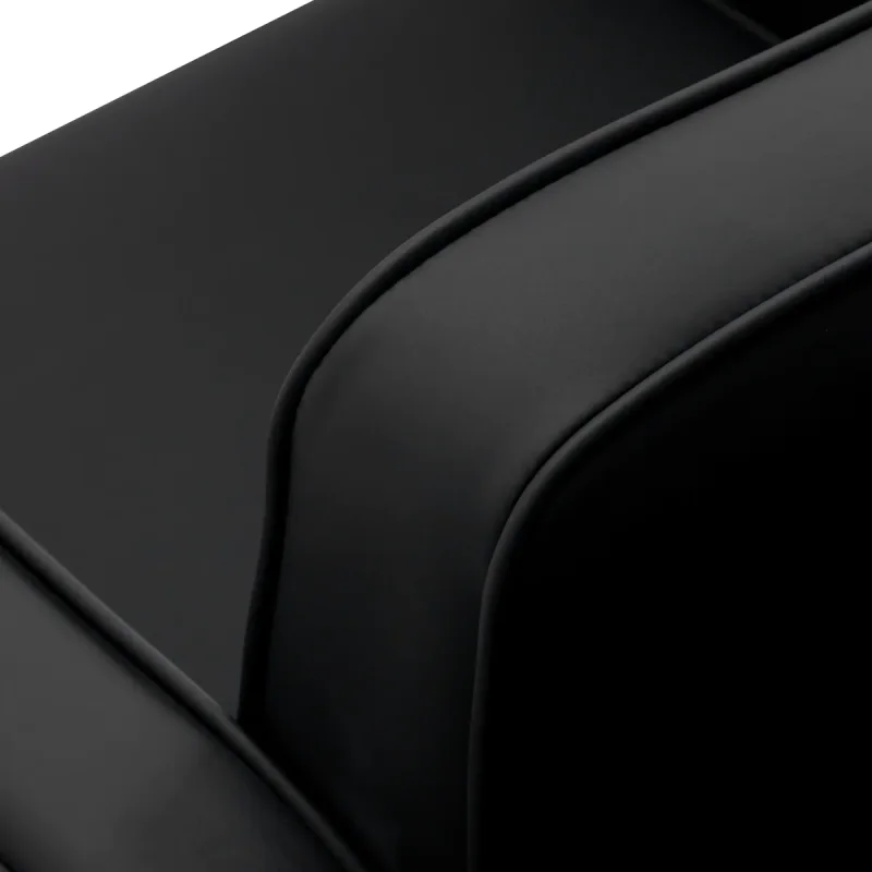 Coiffeurstuhl Arnold bewegliche Rückenlehne schwarz