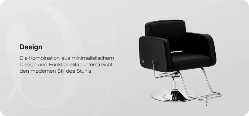 Coiffeurstuhl Arnold bewegliche Rückenlehne schwarz