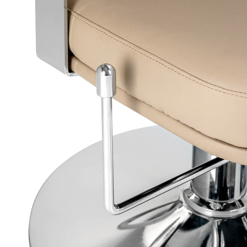 Coiffeurstuhl Ortega bewegliche Rückenlehne Marina  beige