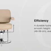 Coiffeurstuhl Ortega bewegliche Rückenlehne Marina  beige