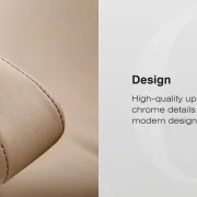 Coiffeurstuhl Ortega bewegliche Rückenlehne Marina  beige