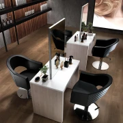 Doppelseitiger Coiffeur-Kosmetikspiegel weiss l