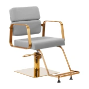 Friseurstuhl Coiffeur Porta Friseurstuhl grau-gold