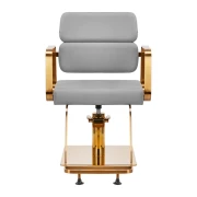 Friseurstuhl Coiffeur Porta Friseurstuhl grau-gold
