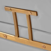 Friseurstuhl Coiffeur Porta Friseurstuhl grau-gold