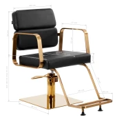Coiffeur Friseurstuhl Porta Friseurstuhl schwarz-gold